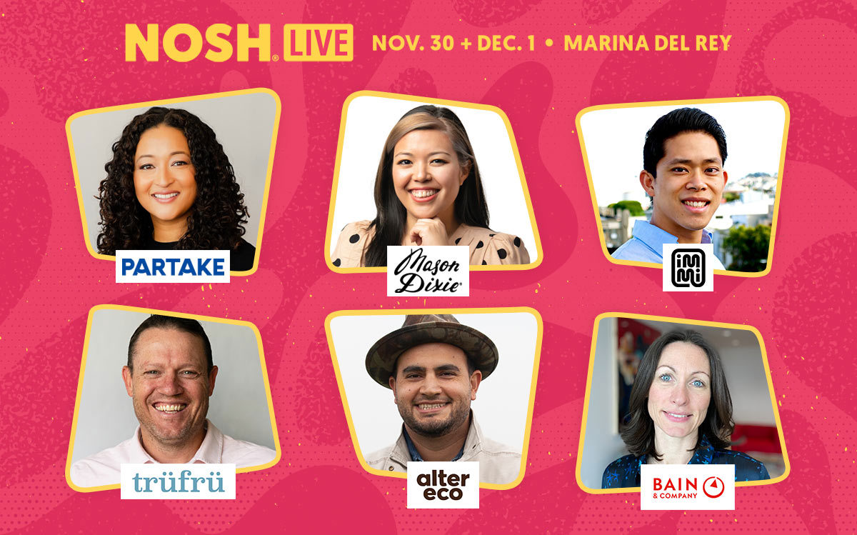 View the NOSH Live Agenda ft. Partake Foods, Mason Dixie, Immi, Beanfields and more