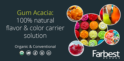 Gum acacia is the perfect all natural carrier for flavors & colors