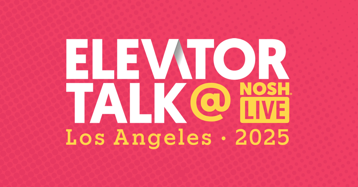 Limited Spots for Elevator Talk - Your Moment to Take the Nosh Live Stage