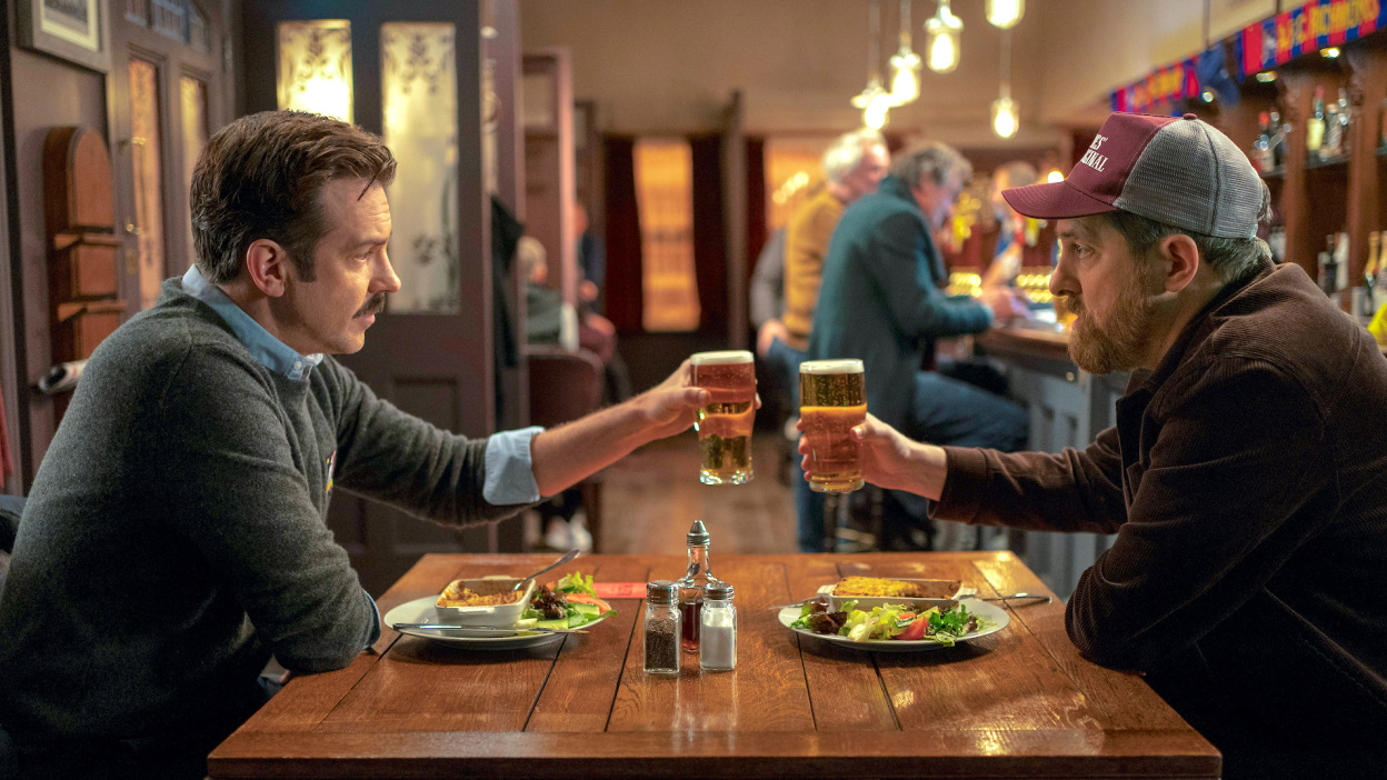 ⚽️ Are Ted Lasso and Coach Beard Really Crushing Pints on Set?
