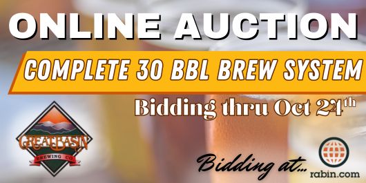 Online Public Auction: Complete 30 BBL Brew System Formerly of Great Basin Brewing Co