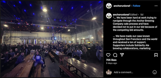 ⚓️ Anchor SF Cooperative Decides Not to Bid on San Francisco Brewery