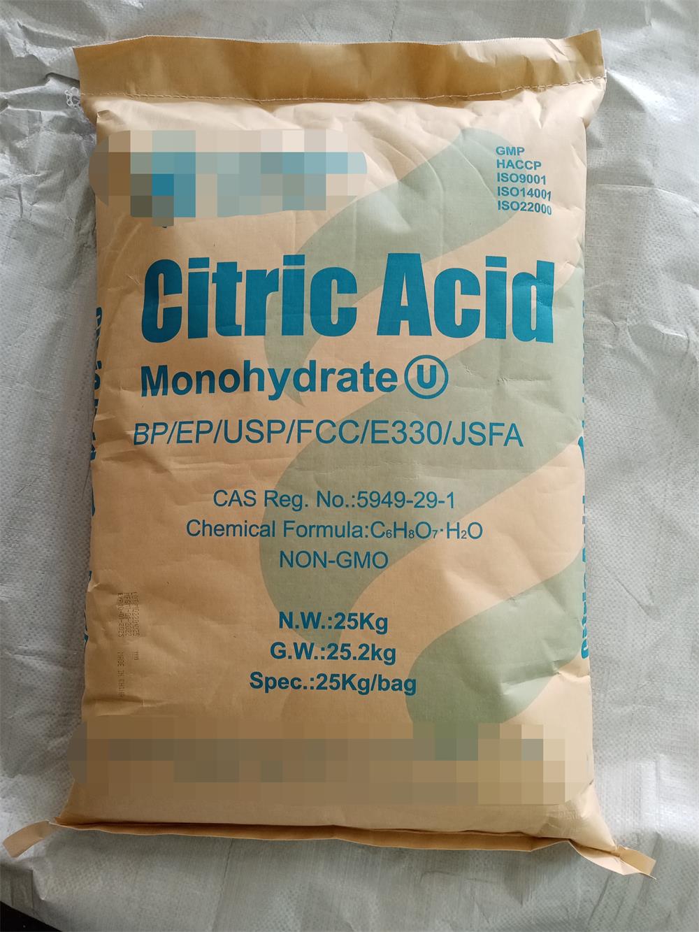 Citric Acid Monohydrate BP/EP/USP/FCC/E330