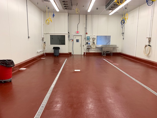 One of the processing rooms