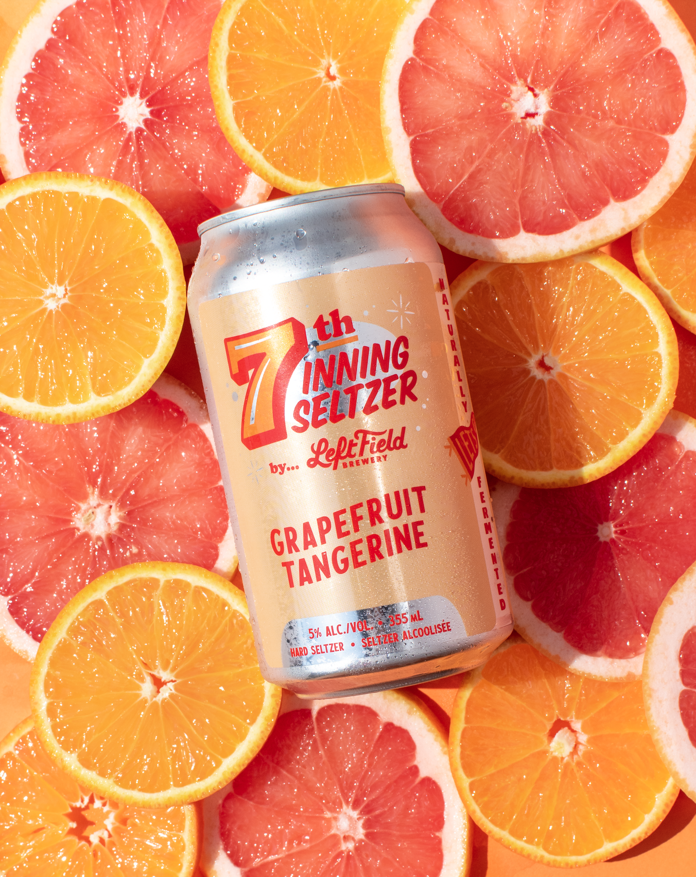 7th Inning Seltzer for Left Field Brewery by CODO Design