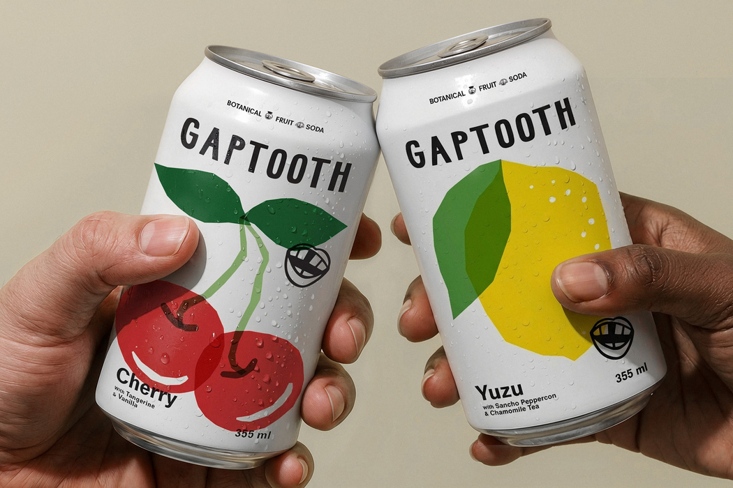 Gaptooth Soda Launches with Bold New Identity Created by Saint-Urbain