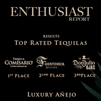 Tequila Comisario Añejo Secures Top Honors in Latest Enthusiast Report Ratings