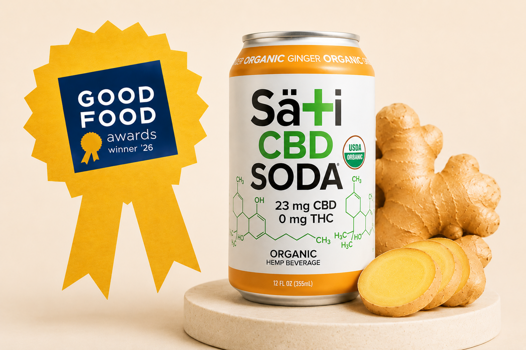 Säti Ginger CBD Soda Named 2026 Good Food Award Winner