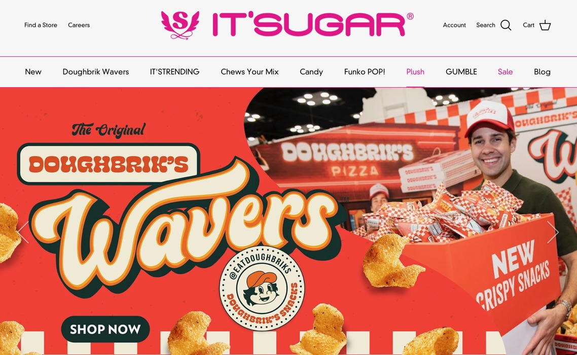 David Dobrik’s Doughbrik’s ‘Wavers’ Pizza-Inspired Snacks to Launch Nationally at IT’SUGAR Stores Across the U.S.
