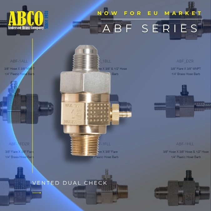 Anderson Brass Achieves Prestigious NSF HCV-EU Program Approval on ABF Series Backflow Preventers for Beverage Dispensing Equipment. 