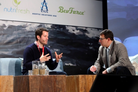 Pressed Juicery founder Hayden Slater with BevNET's Jeff Klineman