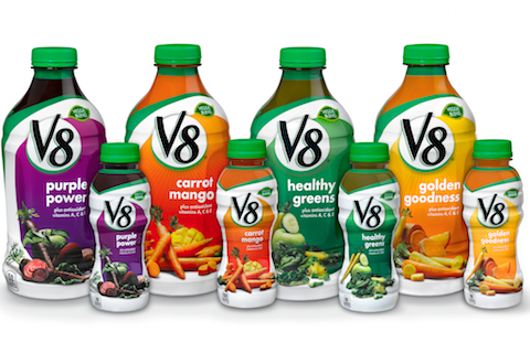 V8 Adds Four New Vegetable Blends