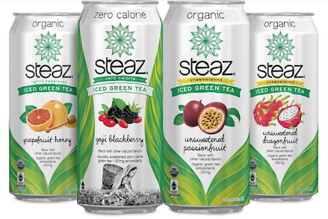 Steaz Adds Four New Flavors of Organic Iced Green Tea Beverages