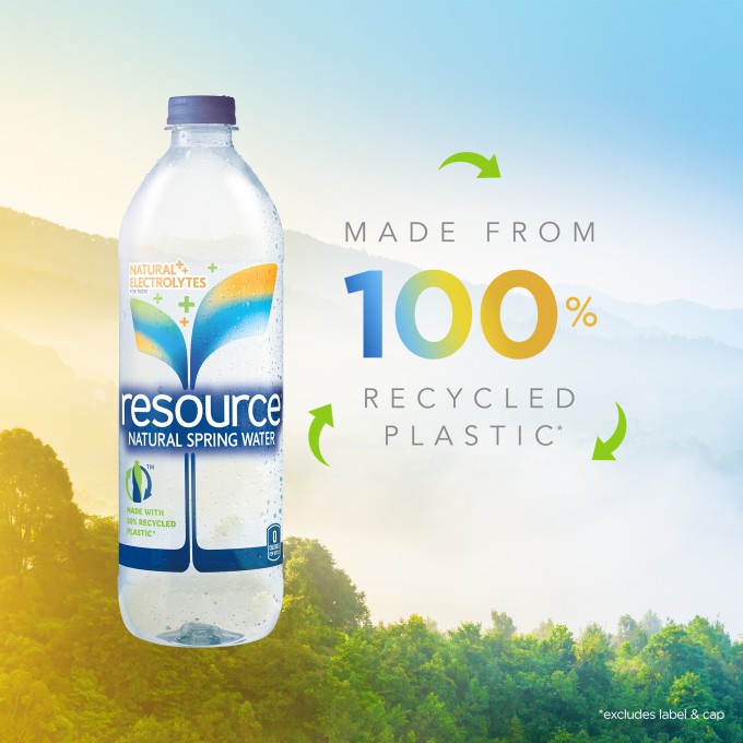 resource Water Debuts New Bottle Made with 100 Percent Recycled Plastic