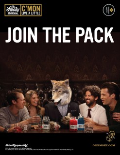 Gatlin T Wolf III drinking Ole Smoky Moonshine with friends (PRNewsFoto/Ole Smoky Tennessee Moonshine)