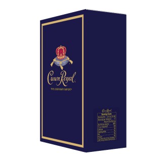 Diageo Crown Royal with serving facts label