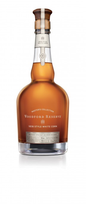 Woodford Reserve announces the release of its latest product, the Woodford Reserve Master's Collection 1838 Style White Corn, which will be available for purchase in limited quantities in November. This new bourbon release, representing a convergence of the brand's commitment to innovation and historic roots, pays tribute to the craftsmanship and vision of past distillery industry leaders Oscar Pepper and James Crow and their original use of white corn in their whiskey production process from the late-1830s to the 1850s. (PRNewsFoto/Woodford Reserve)