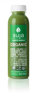 The updated label for Suja Mighty Greens