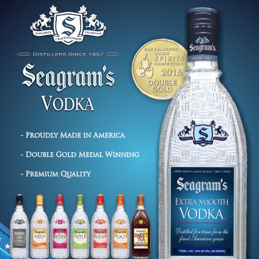 Seagram's Vodka Introduces Apricot and GrapefruitFlavored Vodkas