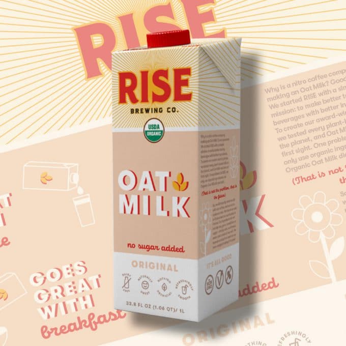 RISE Brewing Co. Launches Oat Milk As Standalone Product