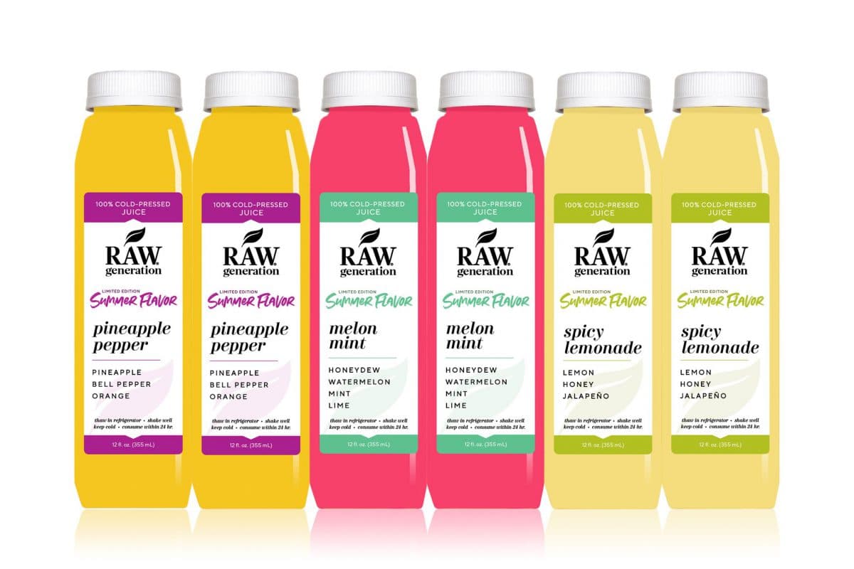 Raw Generation Introduces LimitedEdition Summer Variety Pack Juices