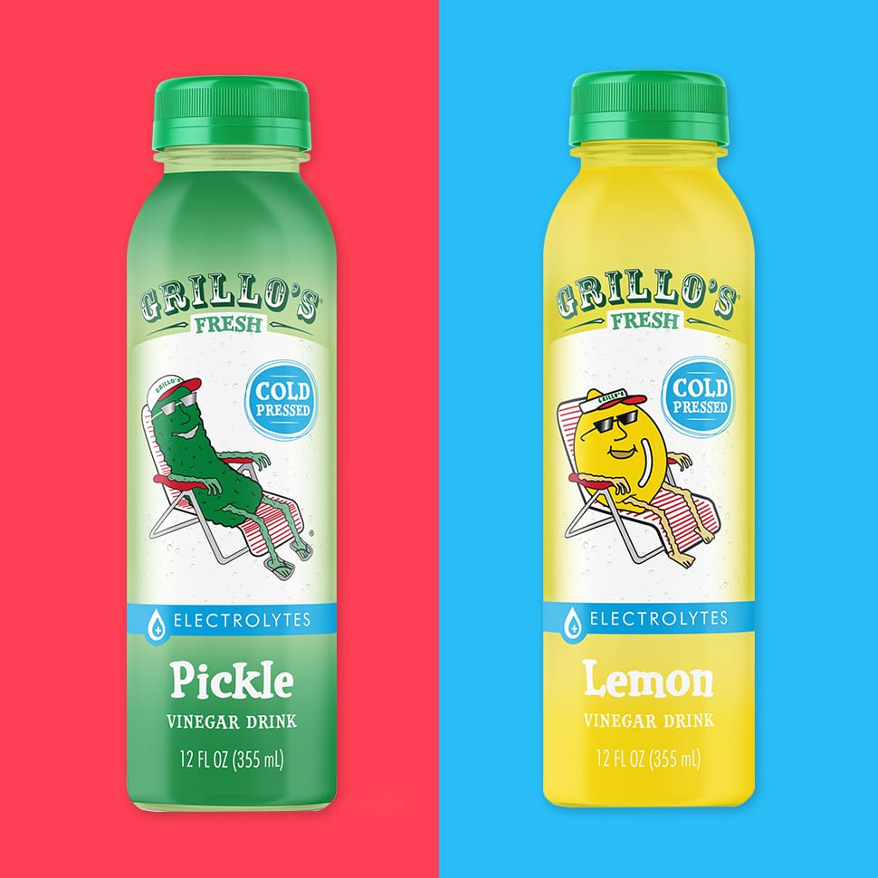 Grillo’s Enters Beverage with ColdPressed Pickle Vinegar Drinks