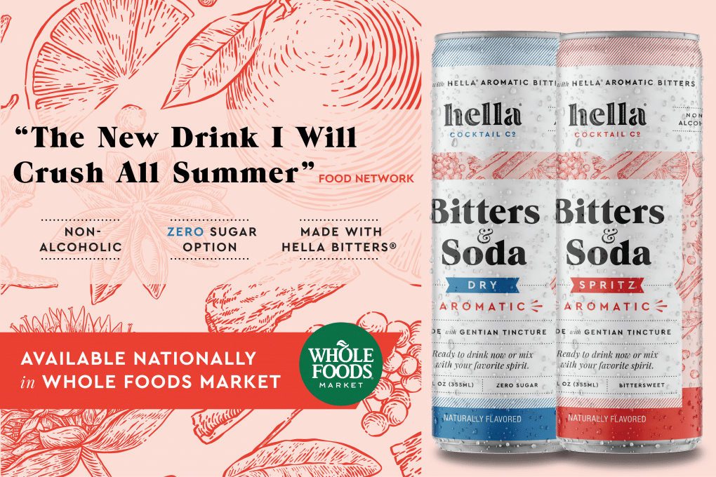 Hella Cocktail Co.'s Bitters & Soda Now Available Nationally at Whole