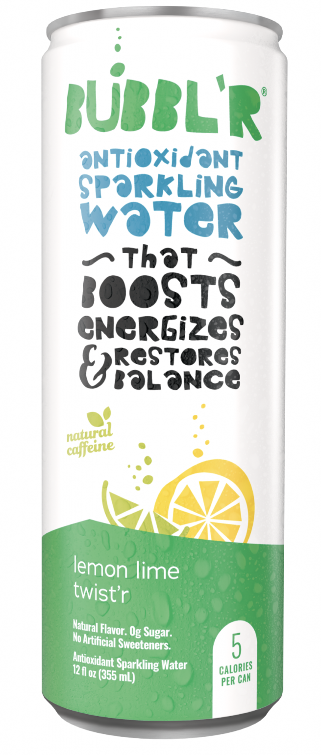 BUBBL'R Antioxidant Sparkling Water Launches Lemon Lime Twist'r Flavor