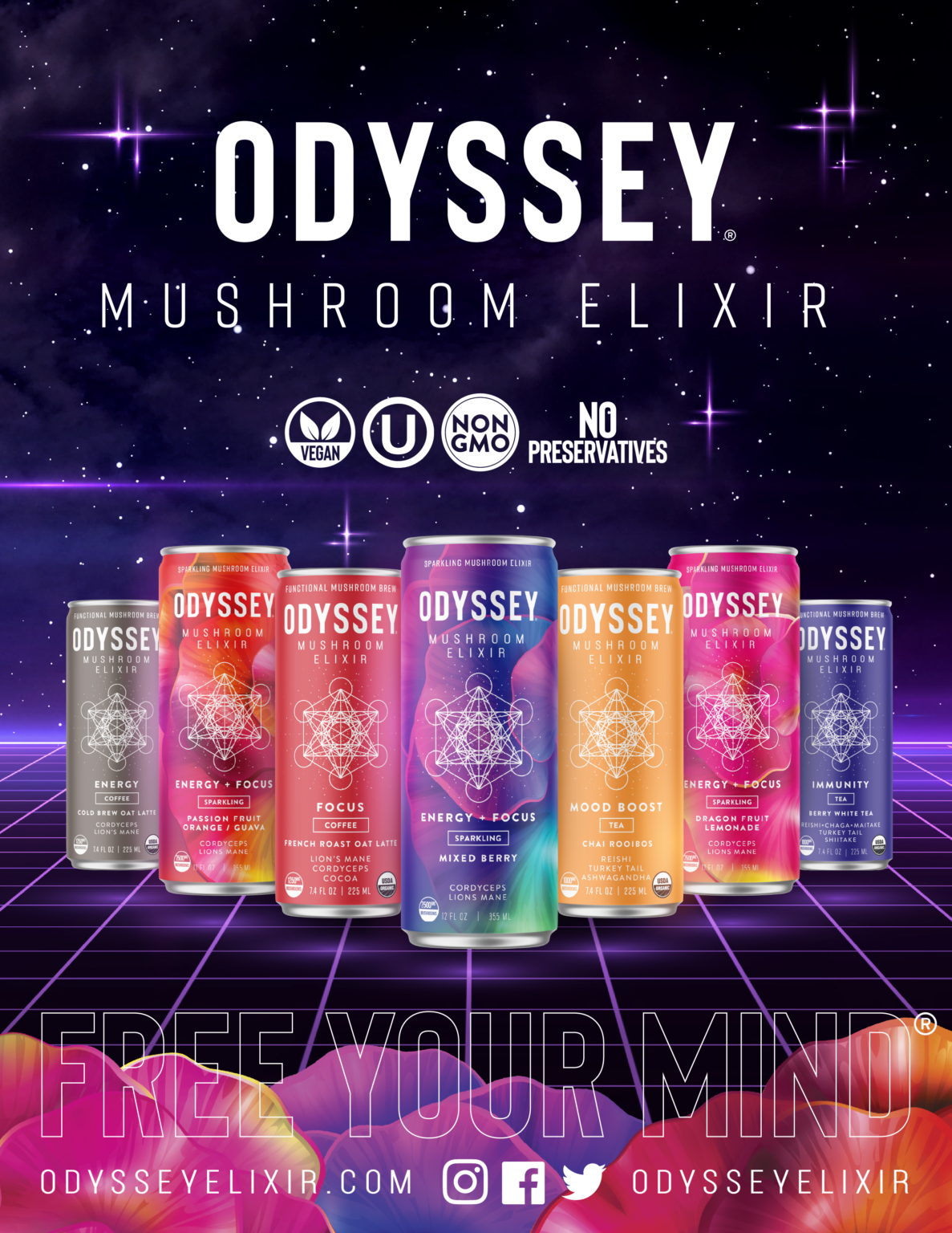 Odyssey Wellness Launches Line Of Organic, RTD Functional Mushroom