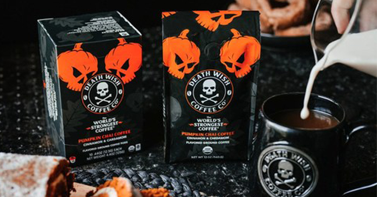 Death Wish Coffee Co.'s newest product: Pumpkin Chai.