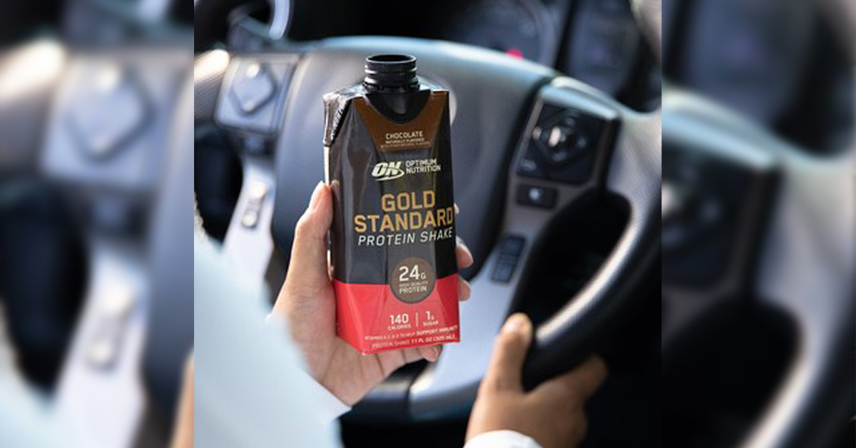 Optimum Nutrition's newest product: Gold Standard Protein Shake.