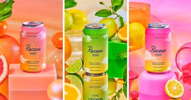 Recess is launching three new flavors to its Mood line: Grapefruit Tangerine, Raspberry Lemon and Lime Citrus. 