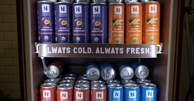 As seen at Expo East, Nitro Beverage Co. is launching a four-SKU line of kombuchas.
