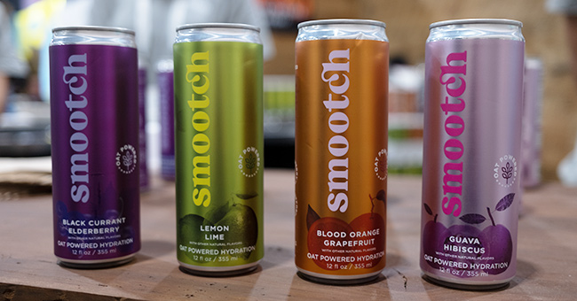 Smootch is a new brand touting "oat-powered hydration" in a 12 oz. can.