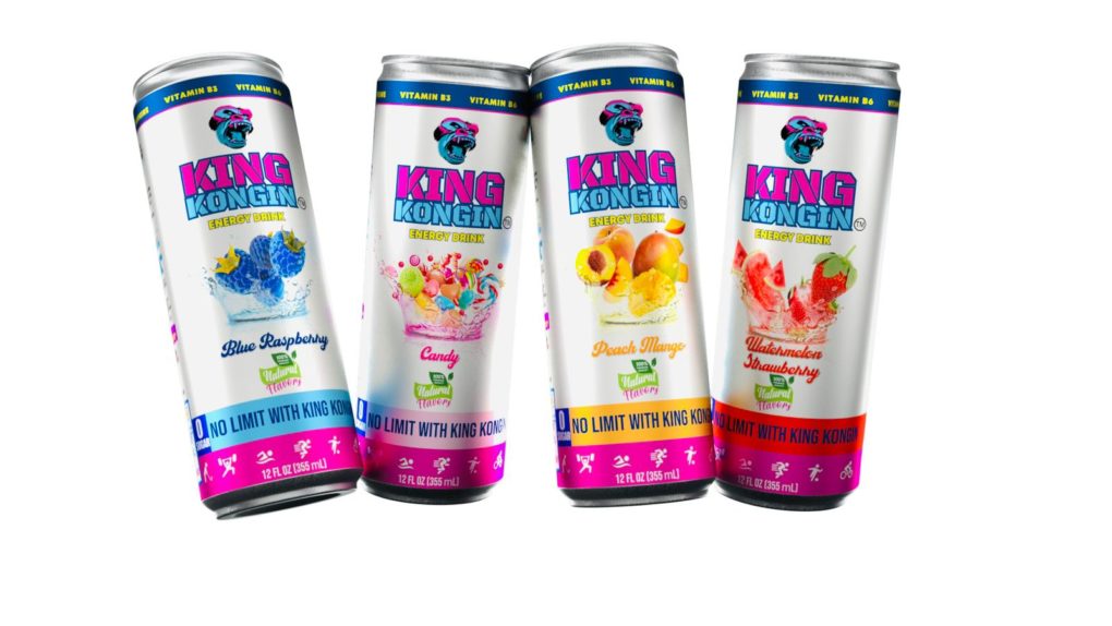 King Kongin Debuts New Energy Drink Flavors Peach Mango, Watermelon, Blue Raspberry and Candy