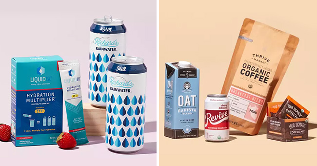 Some of Thrive Market's beverage options