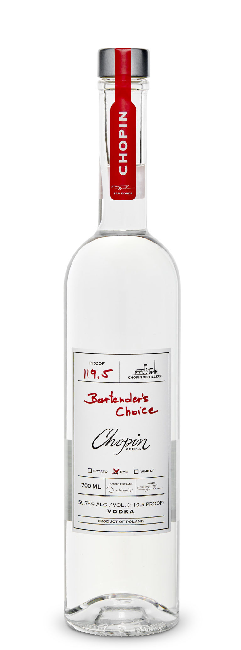 Chopin Vodka Launches Bartender’s Choice 119.5 Proof Rye Vodka