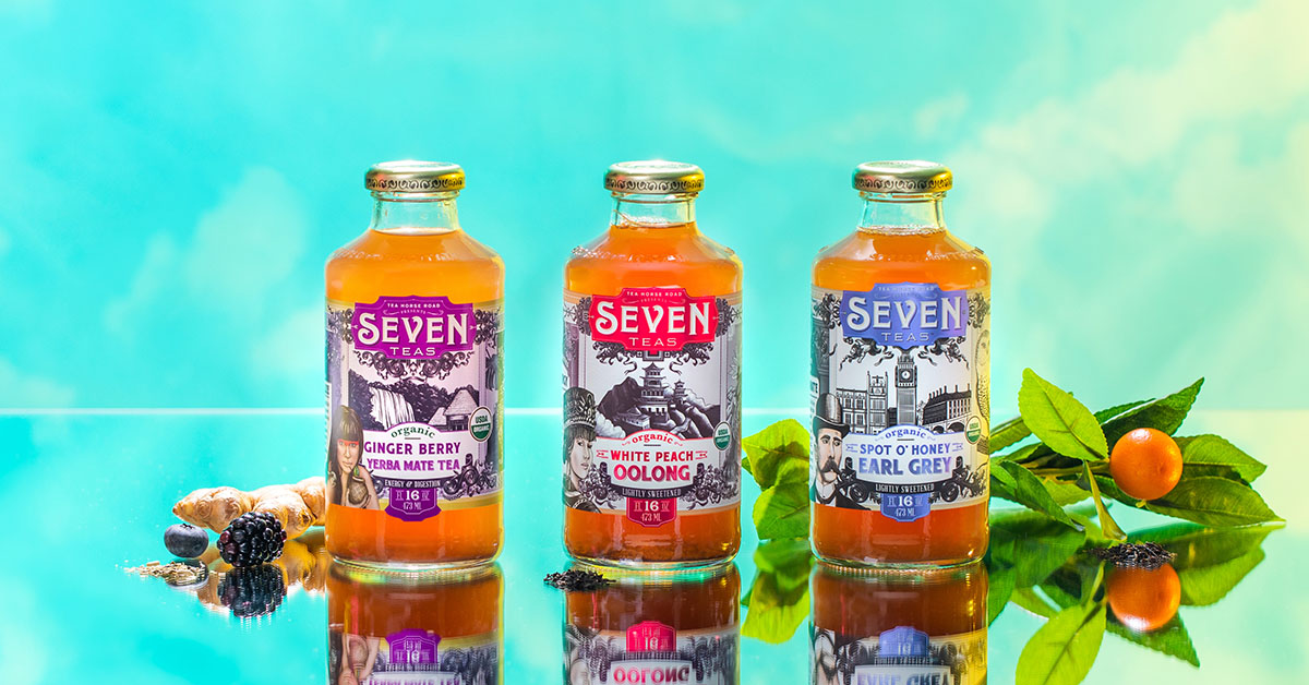Seven Teas launched in glass bottles featuring international flavors