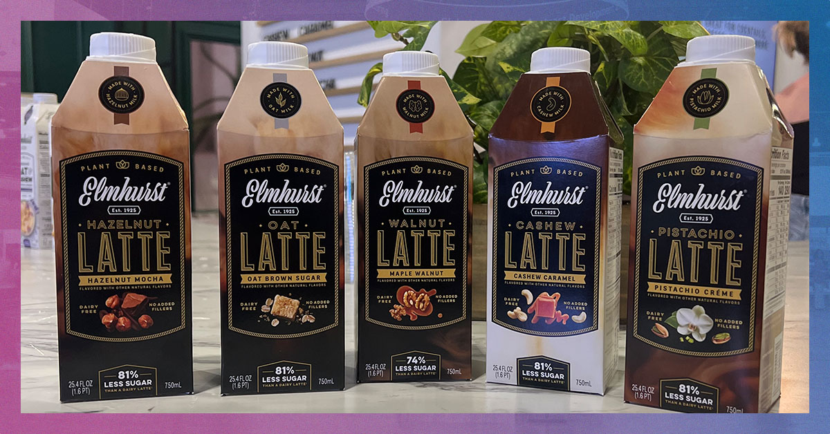Elmhurst is launching a new 5-SKU line of plant-based milk lattes.