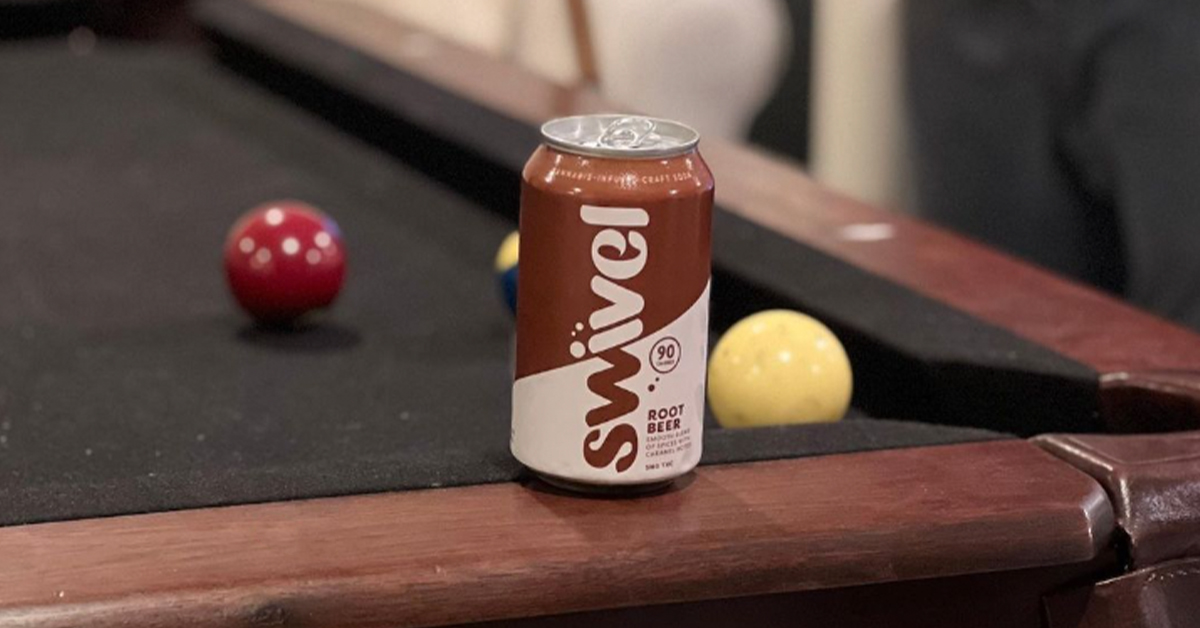 Swivel, a THC-infused soda brand from Massachusetts-based The Drinkable Company.