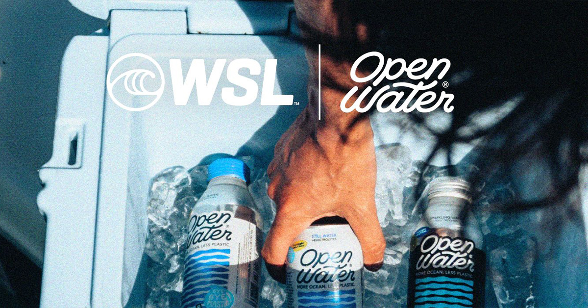Cans of Open Water in a cooler
