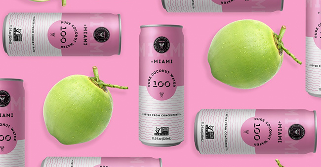 100 Coconuts co-branded Inter Miami cans