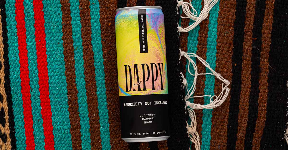 Dappy is a two-SKU line of sparkling functional drinks that are positioned as alcohol alternatives