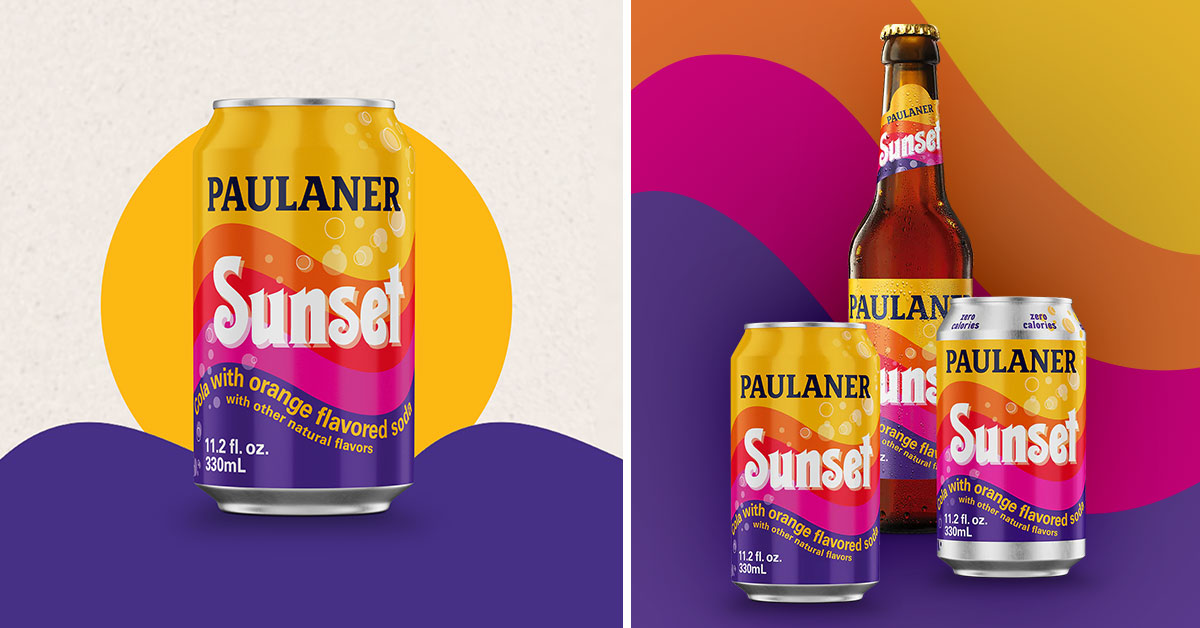 Paulaner Sunset is a orange-flavored cola soda