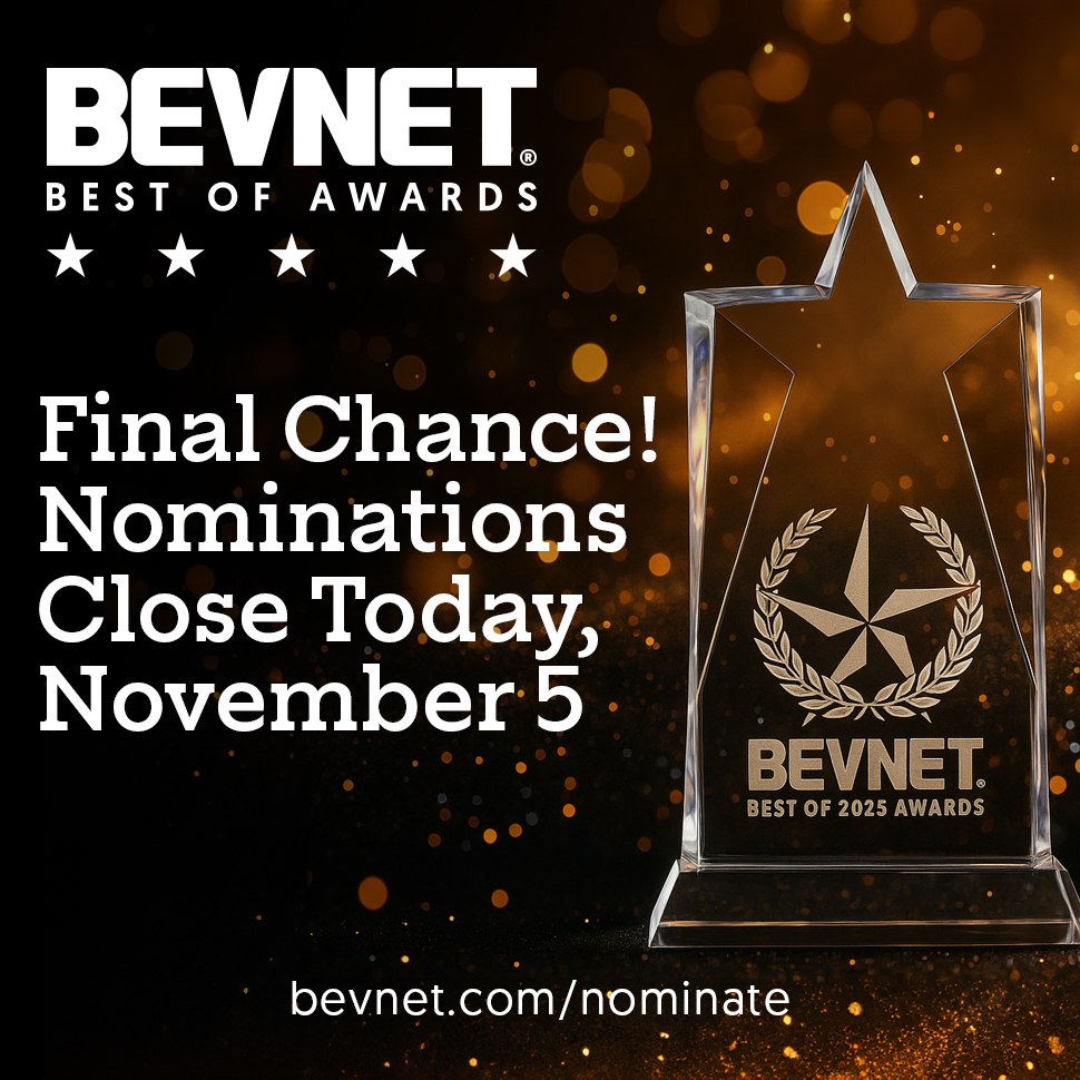 Last Call! BevNET Best of 2025 Award Nomination Deadline Today 11/5