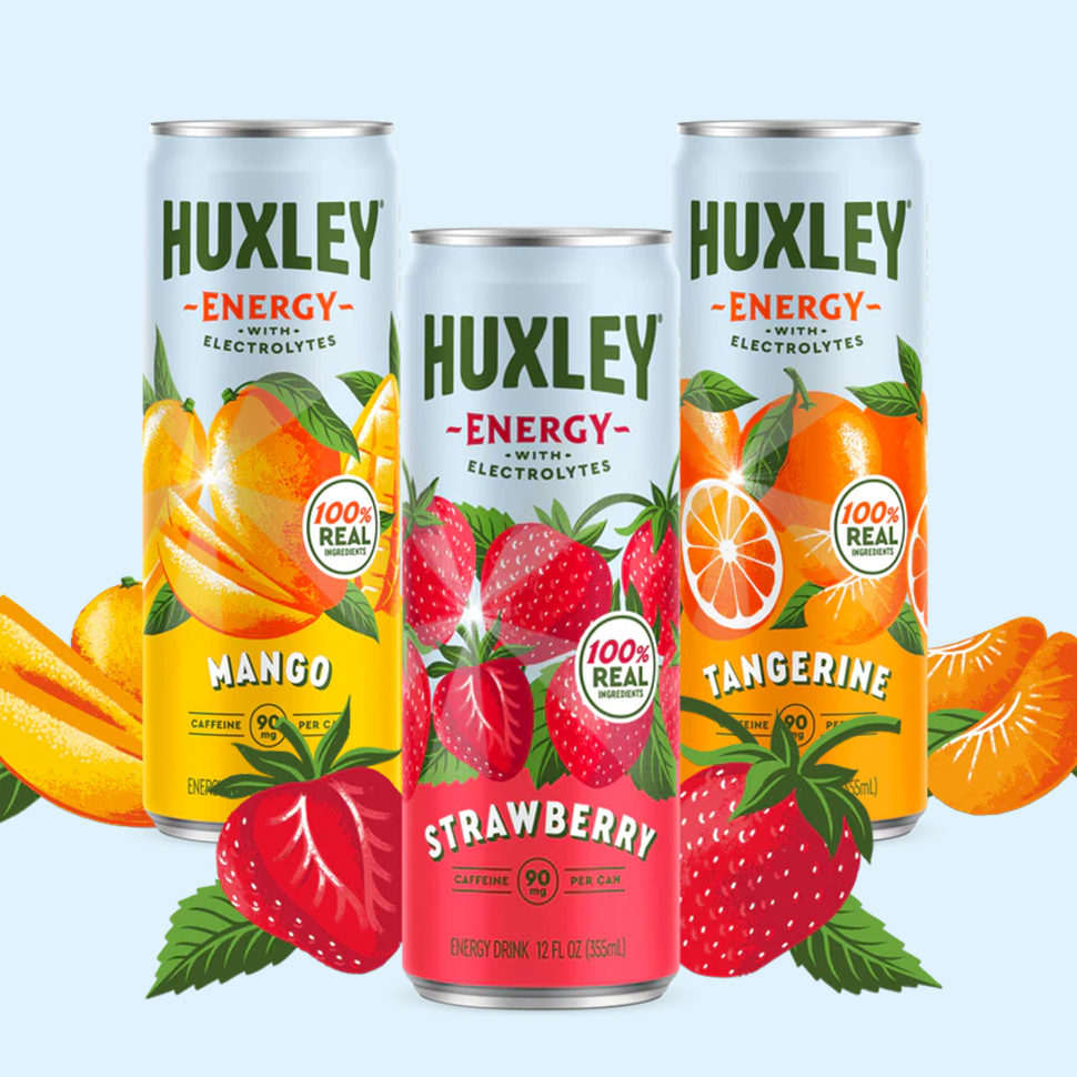 Huxley Rebrands to Showcase “Refreshingly Real Energy”