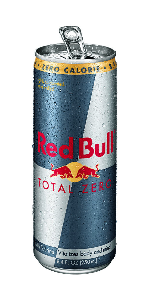 With Zero Calories, Zero Carbs, Zero Sugar, Red Bull Total Zero = 100